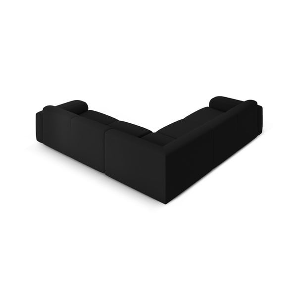 Černá rohová pohovka z textilie bouclé (variabilní roh/do L) Molino – Micadoni Home-image-3