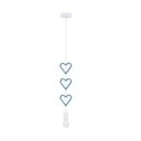 Bílý/modrý dětský lustr s kovovým stínidlem Single – Candellux Lighting