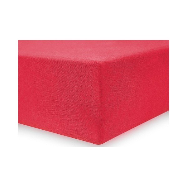 Červené elastické prostěradlo DecoKing Nephrite Red, 100–120 cm-image-2