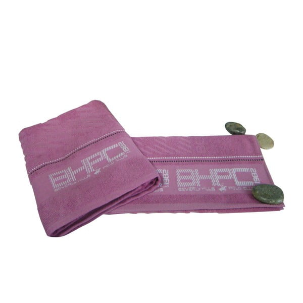 Sada 2 růžových ručníků BHPC