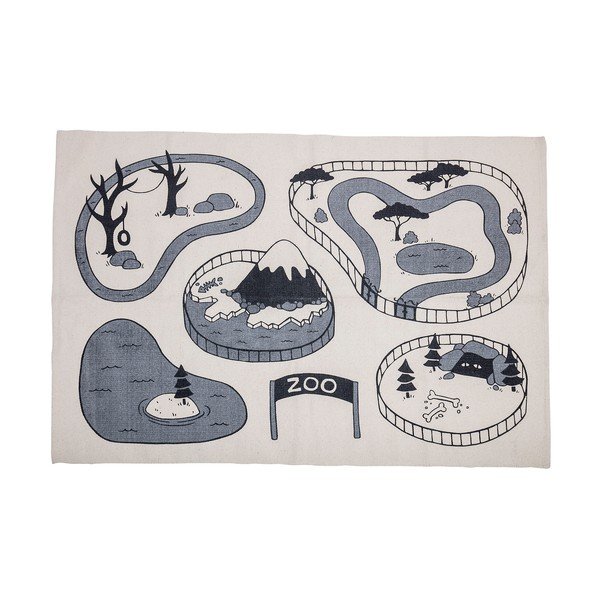 Dětský bavlněný koberec Bloomingville Mini ZOO, 155 x 100 cm