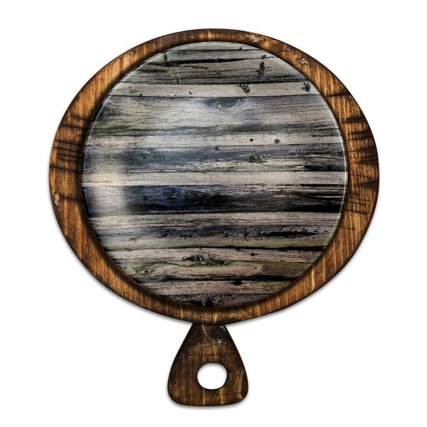 Keramický talíř s uchem Wood, ⌀ 25 cm