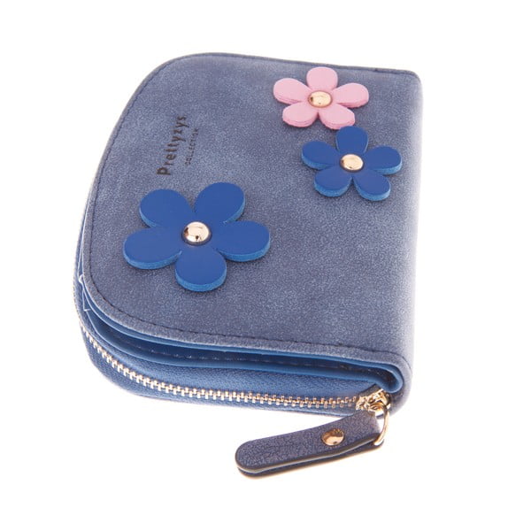 Malá peněženka Wild Flowers, modrá