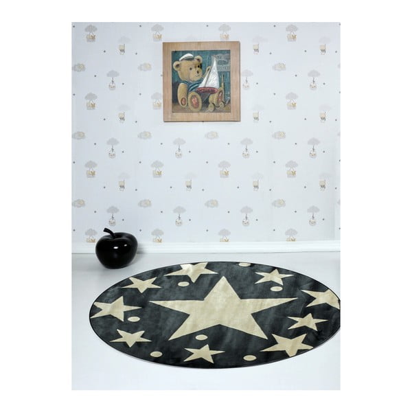 Dětský koberec Stars Sky Gris, ⌀ 150 cm