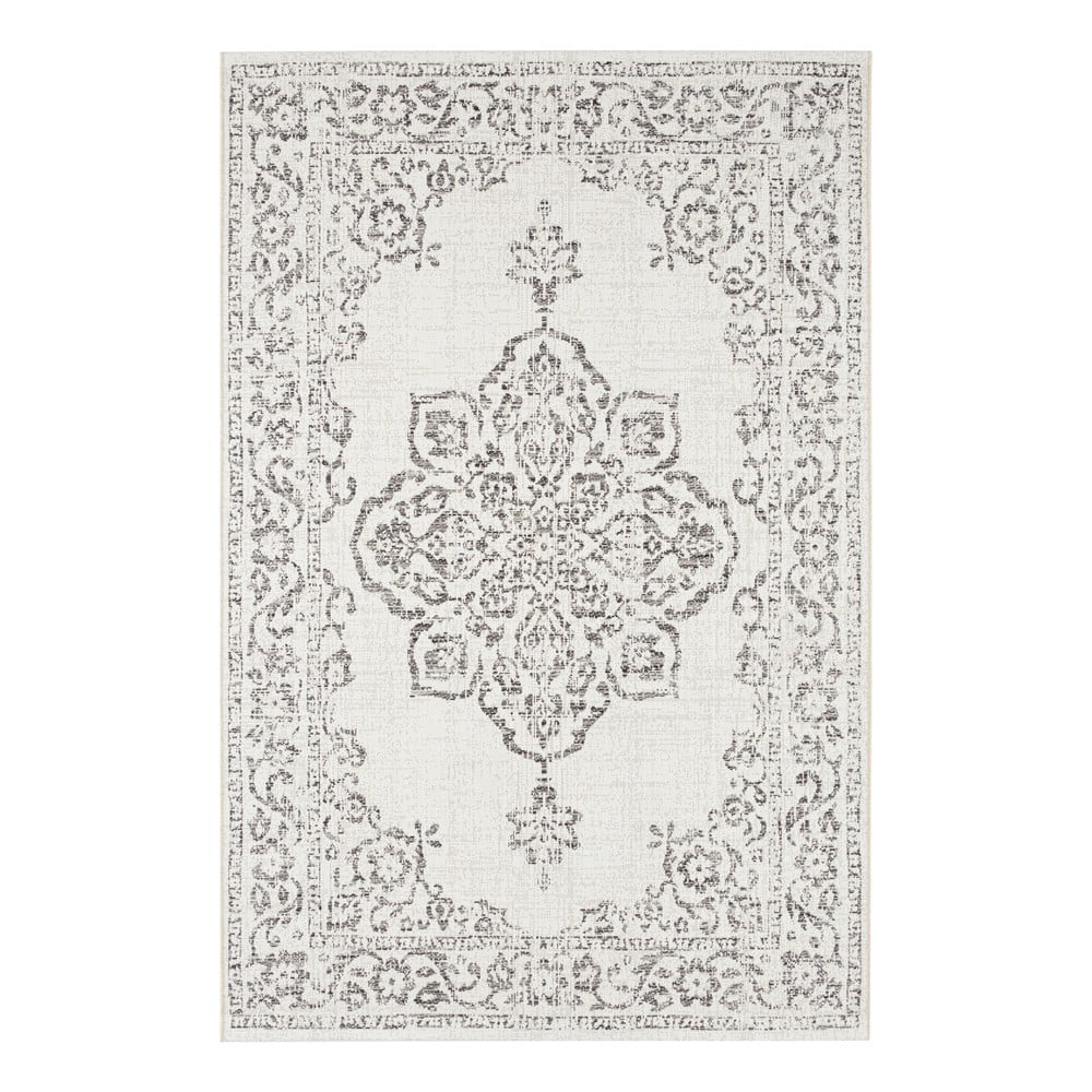 Šedo-krémový venkovní koberec NORTHRUGS Tilos, 120 x 170 cm