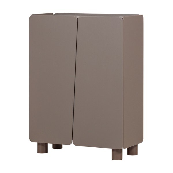 Hnědá skříňka z borovicového dřeva 100x135x45 cm Root – WOOOD