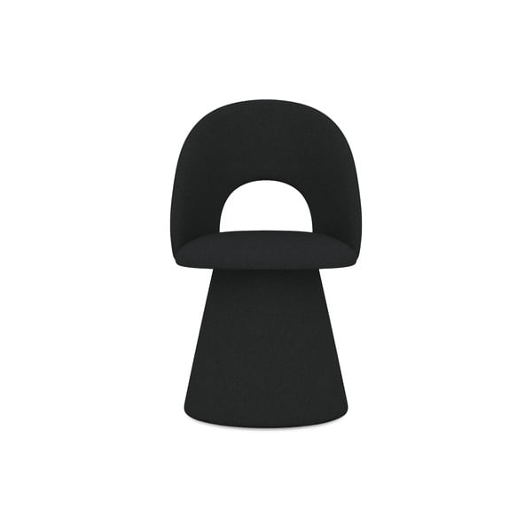 Černé čalouněné jídelní křeslo Kalo – Makamii-image-1