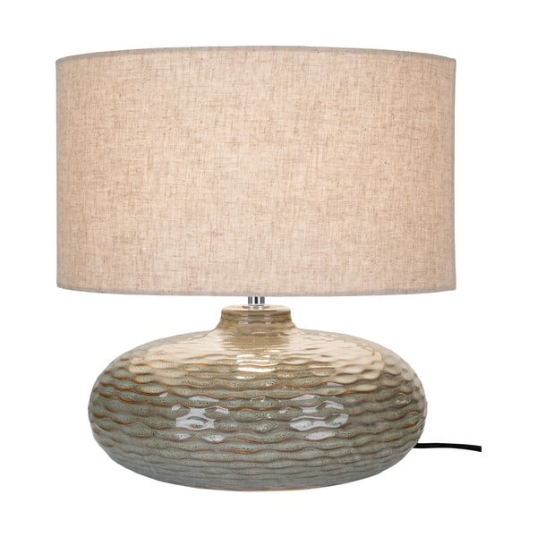 Khaki keramická stolní lampa s textilním stínidlem (výška 44 cm) Oldham – House Nordic-image-3