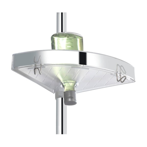 Světlá teleskopická nástěnná polička do koupelny Wenko Premium-image-3