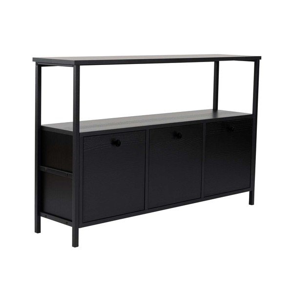 Černý matný konzolový stolek 29,5x120 cm Solace – Kalune Design-image-2