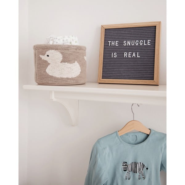 Béžový bavlněný organizér Kindsgut Duck, ø 16 cm-image-1