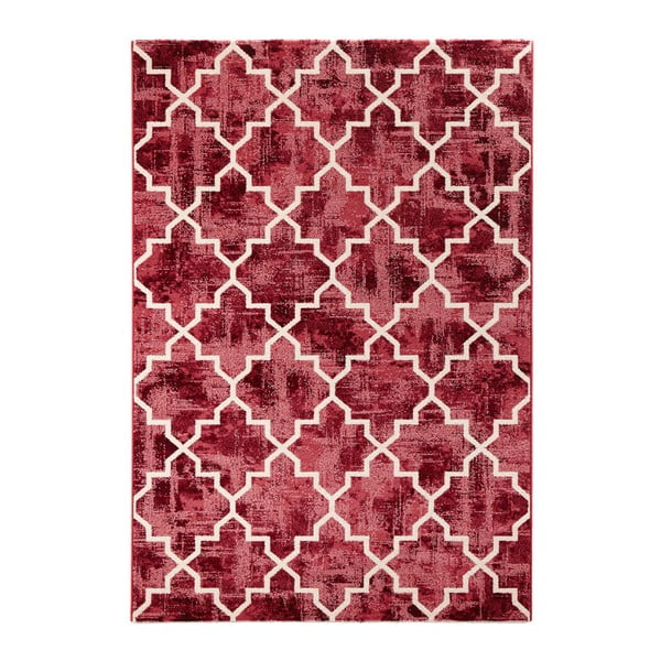 Červený koberec Mint Rugs Diamond, 133 x 195 cm