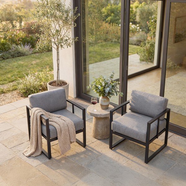 Grafitově šedé zahradní křeslo Bonami Selection Bellisima-image-3