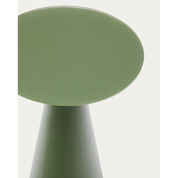 Kulatý odkládací stolek se skleněnou deskou ø 35 cm Wilshire – Kave Home-image-3