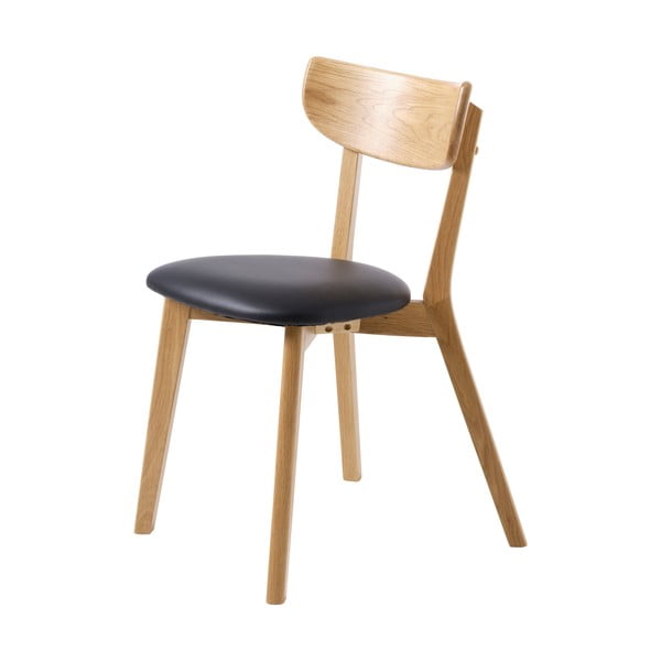 Jídelní židle v černé a přírodní barvě v sadě 2 ks Pero – Unique Furniture