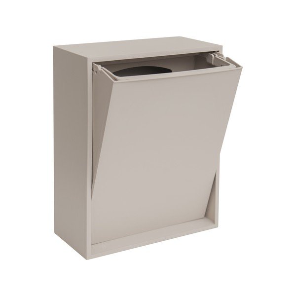 Světle šedý odpadkový koš na tříděný odpad/nástěnný z recyklovaného plastu Recycling Box – ReCollector
