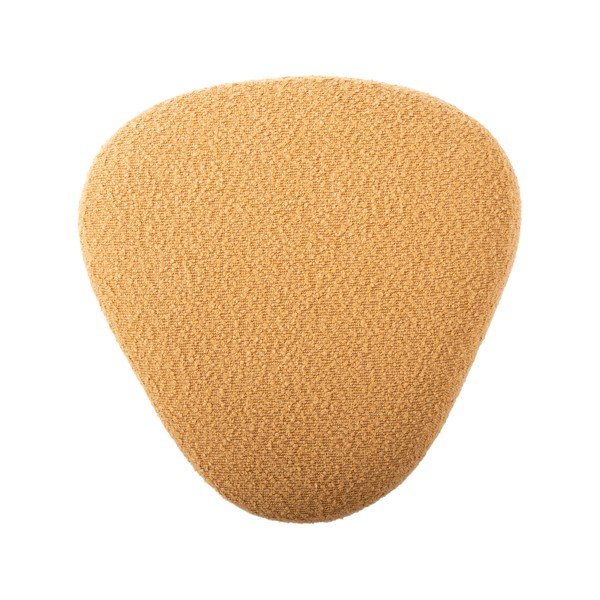 Žlutý taburet z textilie bouclé Ada – Leitmotiv-image-3