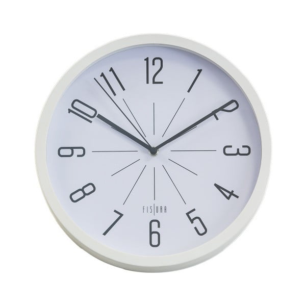Bílé nástěnné hodiny Fisura Neo Dial, ⌀ 30 cm