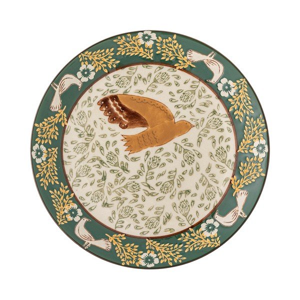 Zelený dezertní  talíř z kameniny ø 16 cm Hezha – Bloomingville