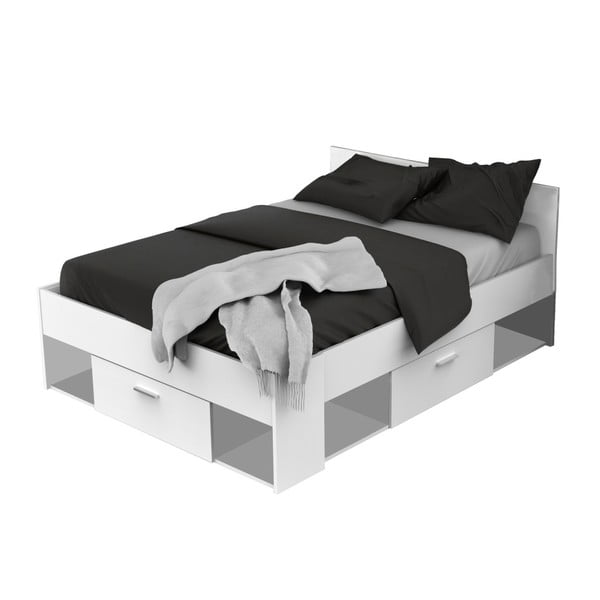 Bílá postel s úložným prostorem 13Casa Utah, 120 x 190/200 cm