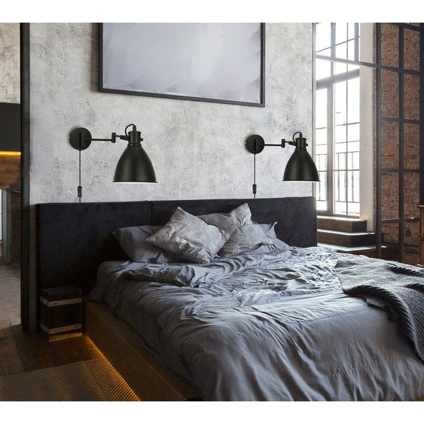 Černé kovové nástěnné svítidlo Espera – Candellux Lighting-image-1