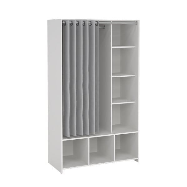 Bílo-šedá šatní skříň 105x180 cm Kit – Tvilum-image-2