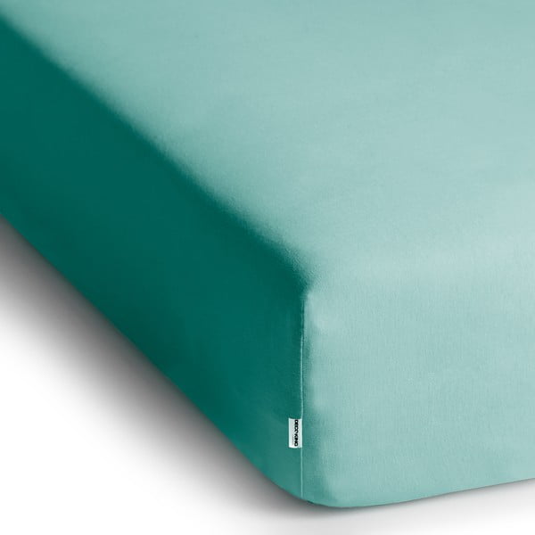 Tyrkysové napínací prostěradlo jersey 240x220 cm Amber – Restilo-image-2