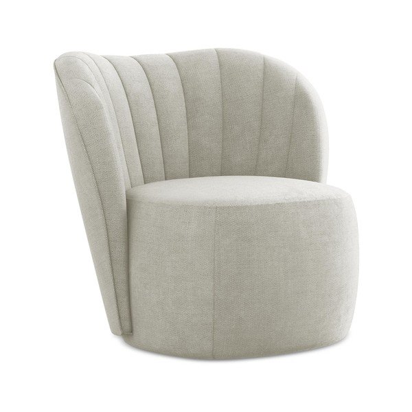 Krémové žinylkové křeslo Keloa – Makamii