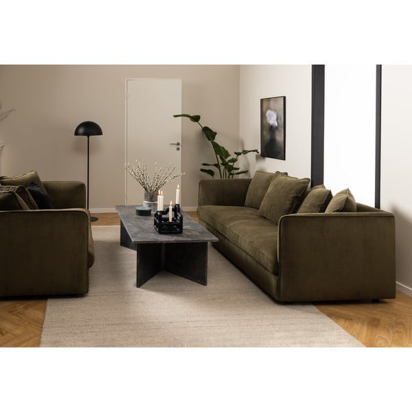 Černý mramorový konferenční stolek 70x140 cm Vega – Actona-image-2