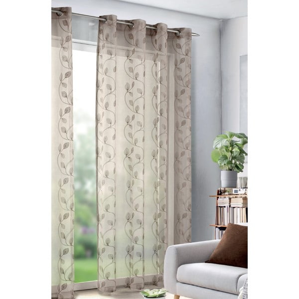 Hnědá voálová záclona 135x245 cm – Sehlbach