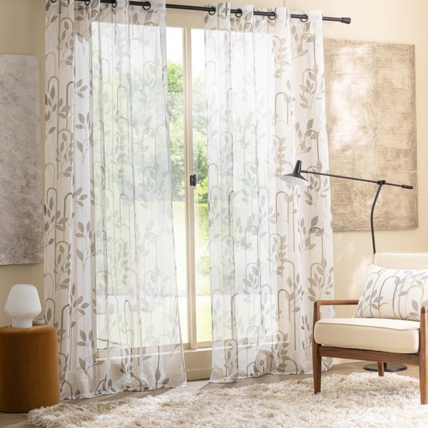 Šedá voálová záclona 140x240 cm Roseris – douceur d'intérieur-image-1