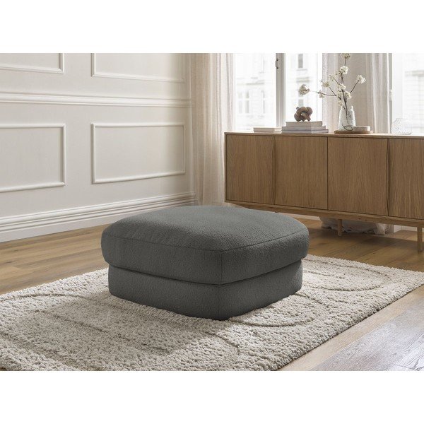 Tmavě šedá podnožka z textilie bouclé Leonore – Bobochic Paris-image-1