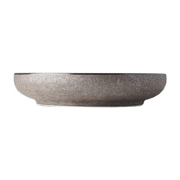 Béžový keramický talíř se zvednutým okrajem MIJ Earth, 700 ml