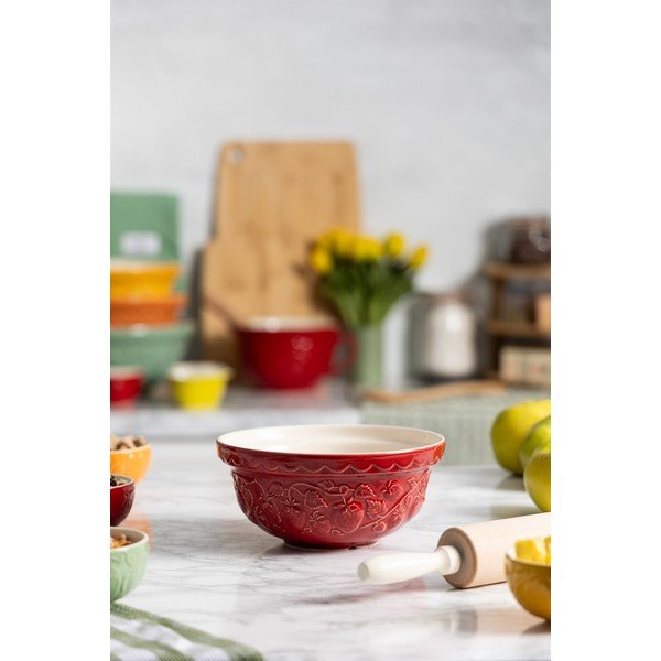 Červená mísa z kameniny ø 21 cm Fruits Strawberry – Mason Cash-image-1