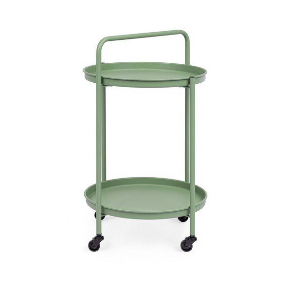 Ocelový servírovací stolek na kolečkách ø 44,5 cm Austin – Yes Everyday-image-1