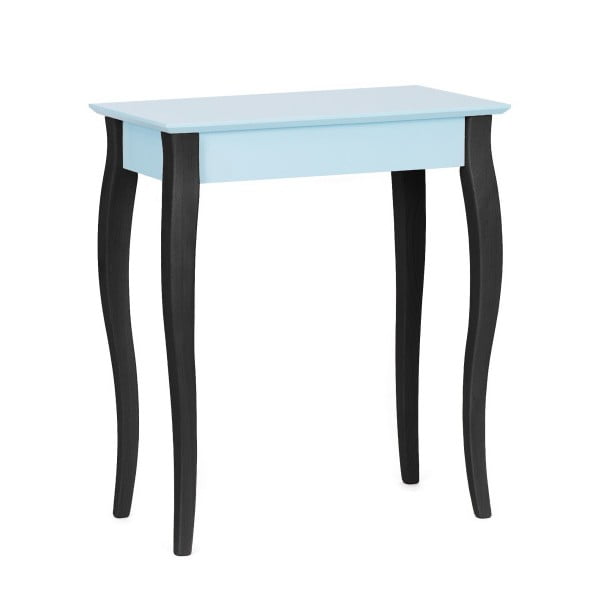 Světle tyrkysový konzolový stolek s černými nohami Ragaba Lilo, šířka 65 cm