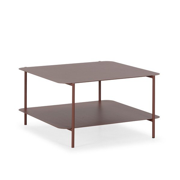 Kovový konferenční stolek v terakotové barvě 70x73 cm Beatrix – MOME