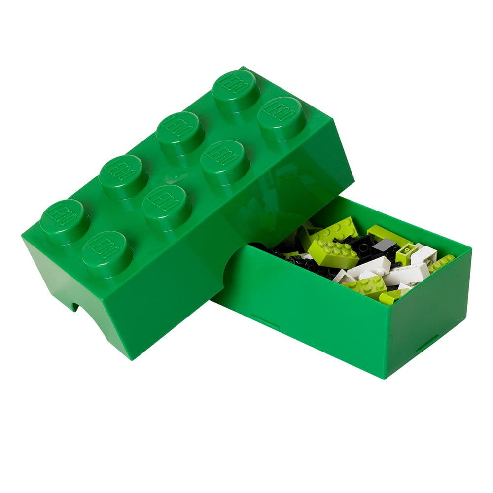 Tmavě zelený svačinový box LEGO®