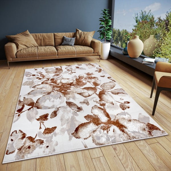Hnědý koberec 67x120 cm Shine Floral – Hanse Home-image-1