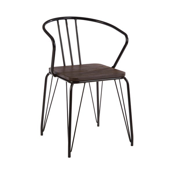 Černá/v přírodní barvě jídelní židle z jilmového dřeva District – Premier Housewares