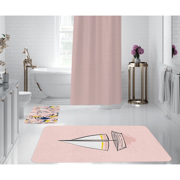 Růžové koupelnové předložky v sadě 2 ks – Oyo Concept-image-2