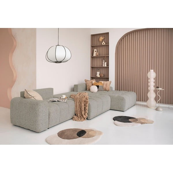 Světle hnědá rozkládací modulární rohová pohovka s úložným prostorem (pravý roh) Lulu – Miuform-image-1