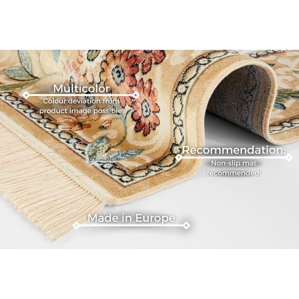 Béžový koberec z viskózy 95x140 cm Oriental – Nouristan-image-4