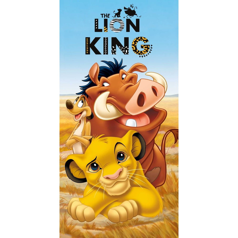 Modro-hnědá bavlněná dětská osuška 70x140 cm Lion King – Jerry Fabrics