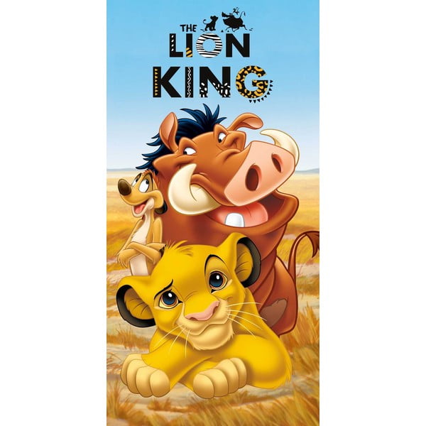 Modro-hnědá bavlněná dětská osuška 70x140 cm Lion King – Jerry Fabrics