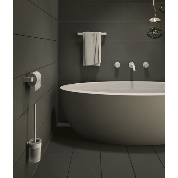 Bílá nástěnná skleněná WC štětka Gedy Pirenei – Sapho-image-1