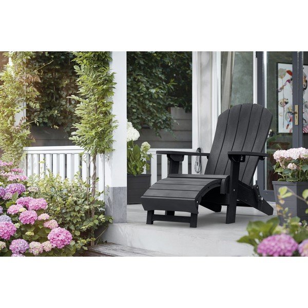 Tmavě šedé zahradní lehátko Keter Adirondack-image-1