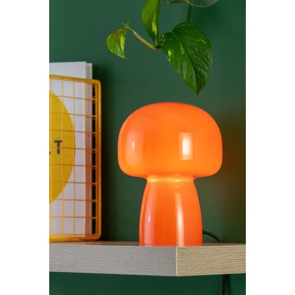 Oranžová skleněná stolní lampa (výška 20 cm) Fervor – Leitmotiv-image-1