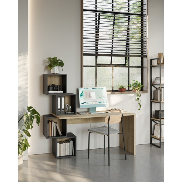 Pracovní stůl v dekoru dubu 60x154 cm Cubik – Marckeric-image-1