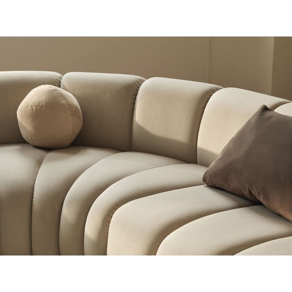 Zelená sametová modulární rohová pohovka Lupine – Micadoni -image-4